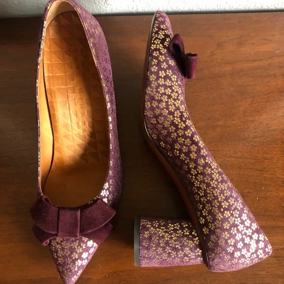 Chie Mihara Purple and Gold Heels 40 - Picture 4 of 12